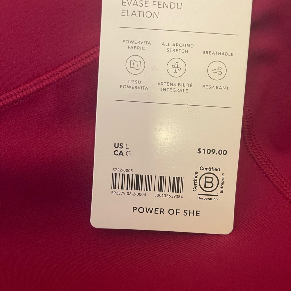 #48 NWT Athleta Elation Split Slim Flare - Picture 3 of 3